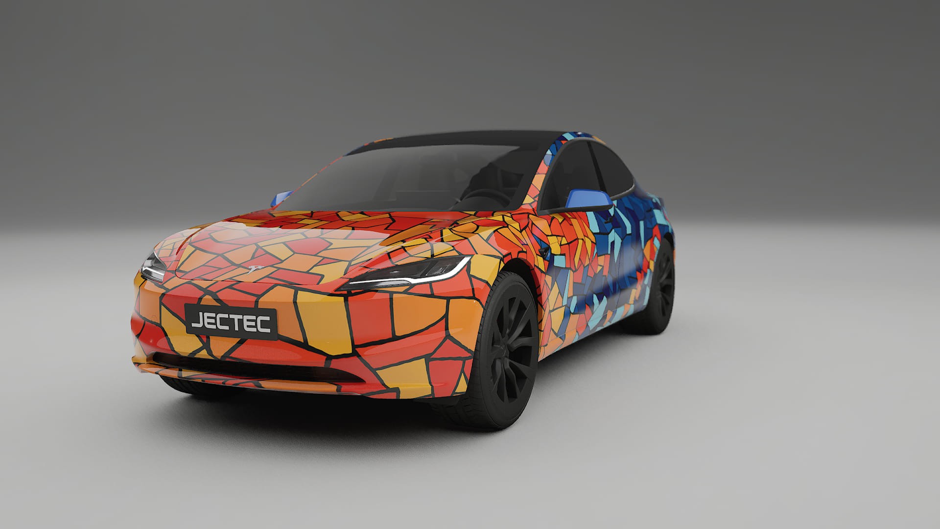Tesla Model 3 Highland BARCELONA Designed Wrap PPF Kit – Printable Polyurethane Film