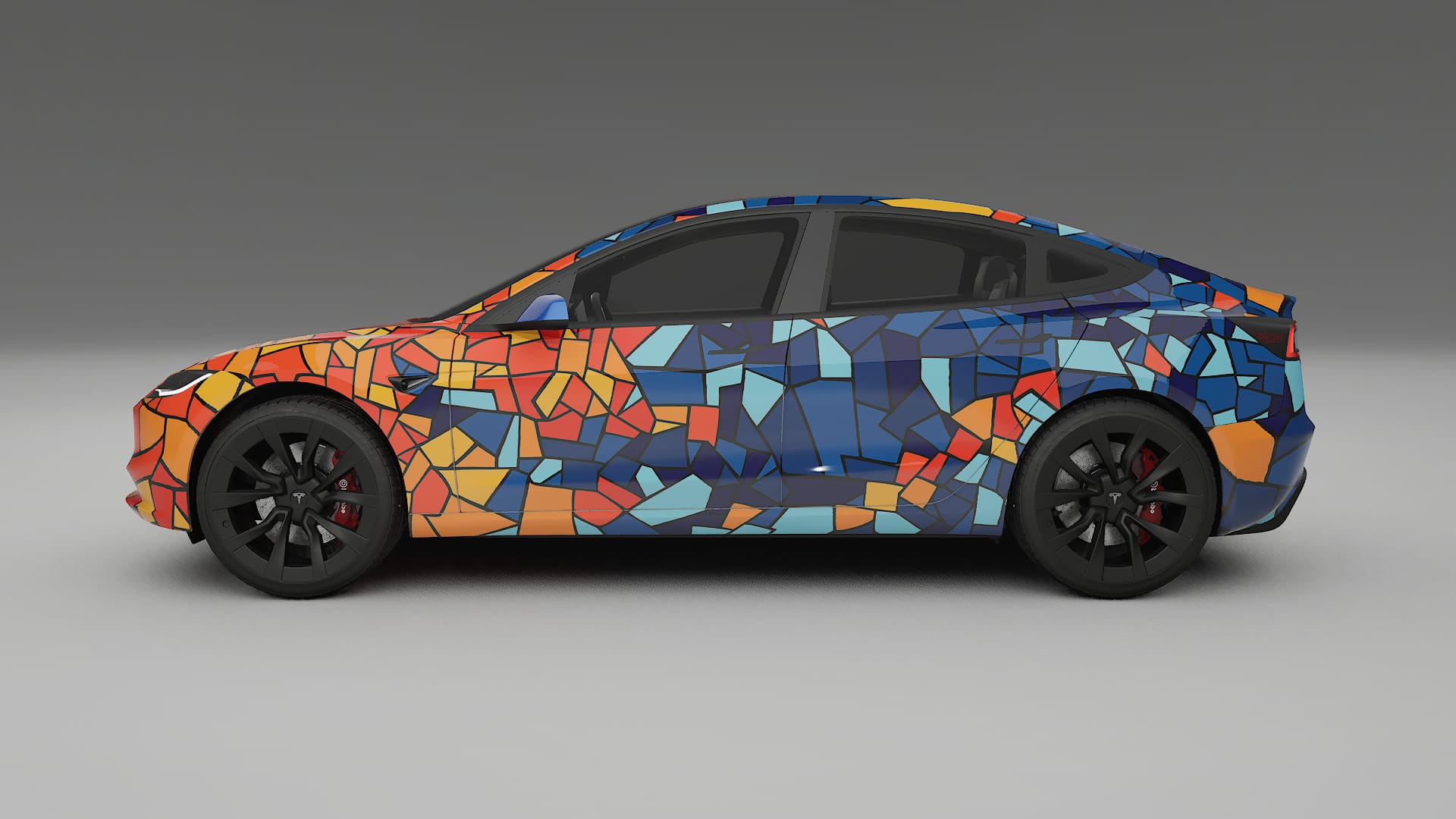Tesla Model 3 Highland BARCELONA – Design-Wrap PPF-Kit aus bedruckbarer Polyurethanfolie