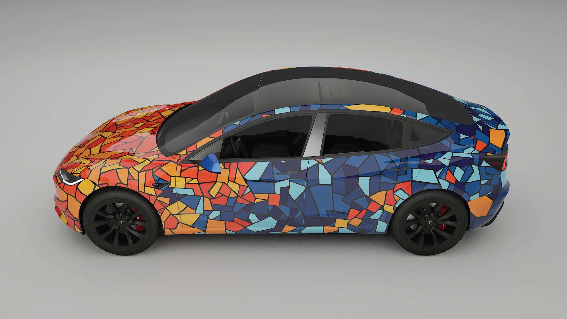 Tesla Model 3 Highland BARCELONA – Design-Wrap PPF-Kit aus bedruckbarer Polyurethanfolie
