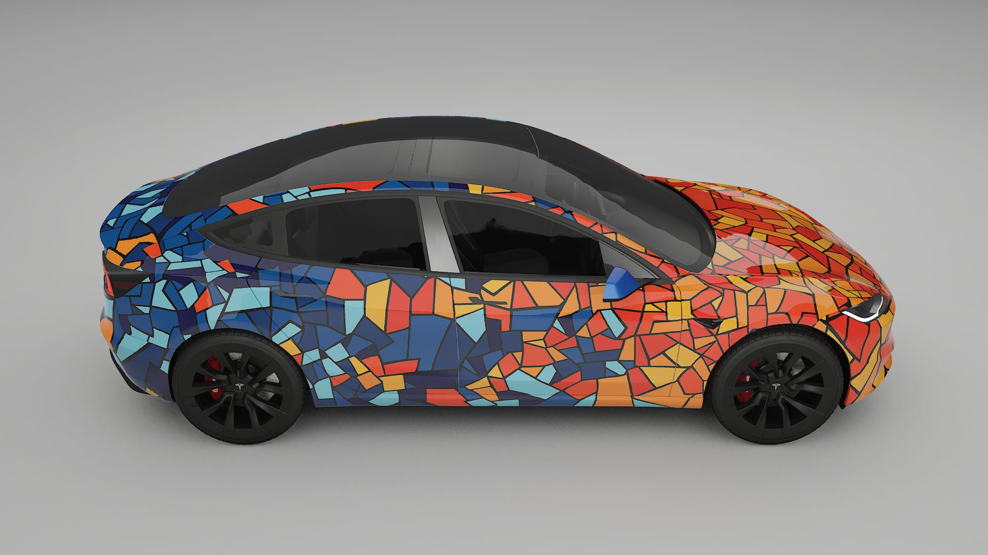 Tesla Model 3 Highland BARCELONA – Design-Wrap PPF-Kit aus bedruckbarer Polyurethanfolie