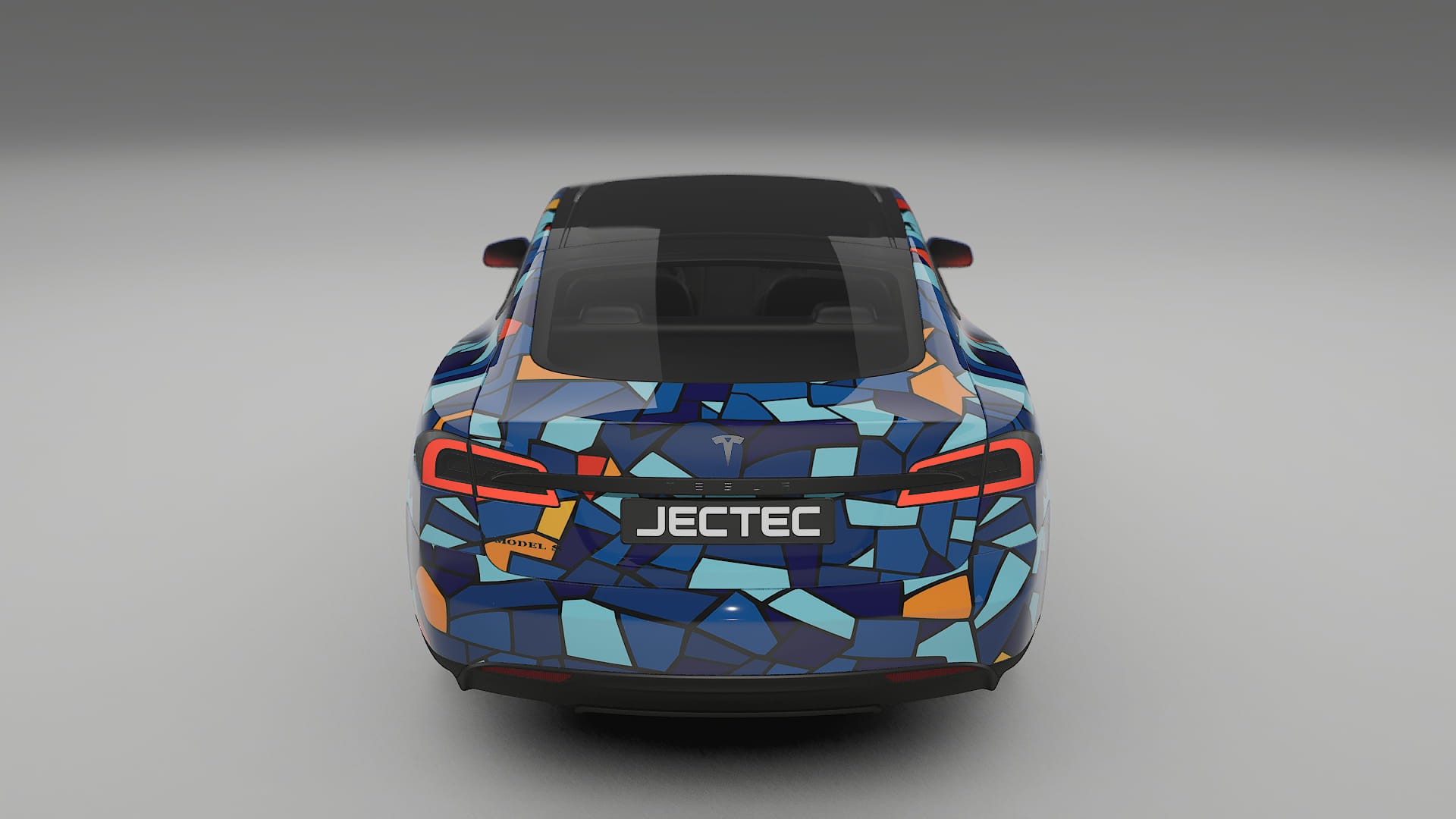 Tesla Model-S BARCELONA – Design-Wrap PPF-Kit aus bedruckbarer Polyurethanfolie