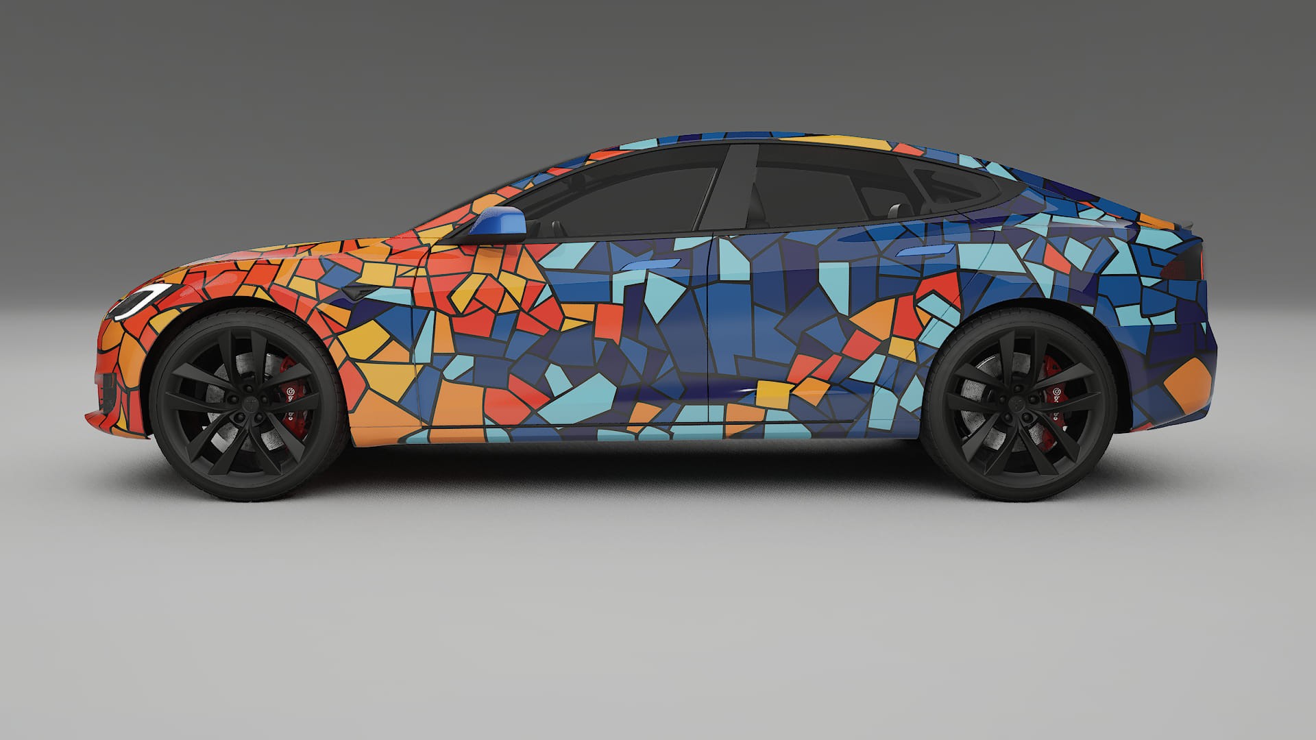 Tesla Model-S Refresh BARCELONA Designed Wrap PPF Kit – Printable Polyurethane Film