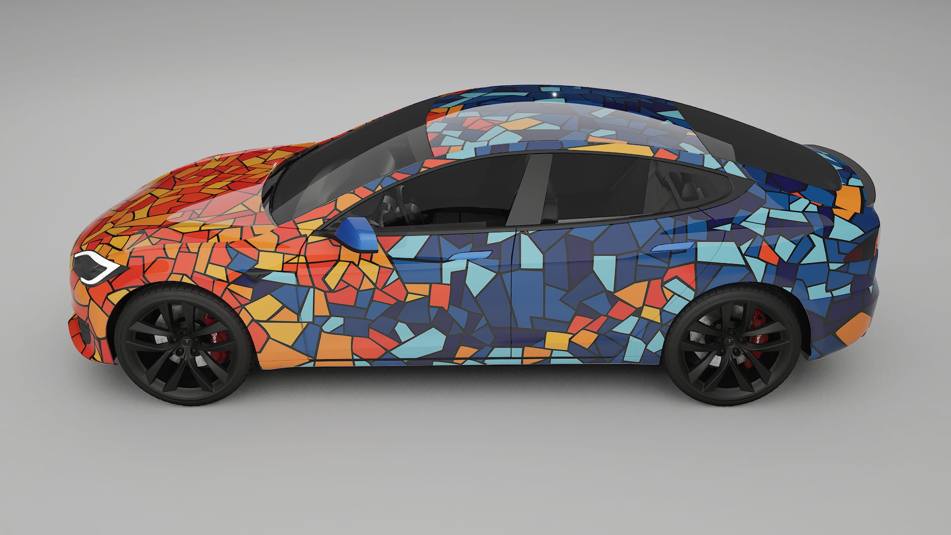 Tesla Model-S Refresh BARCELONA Designed Wrap PPF Kit – Printable Polyurethane Film