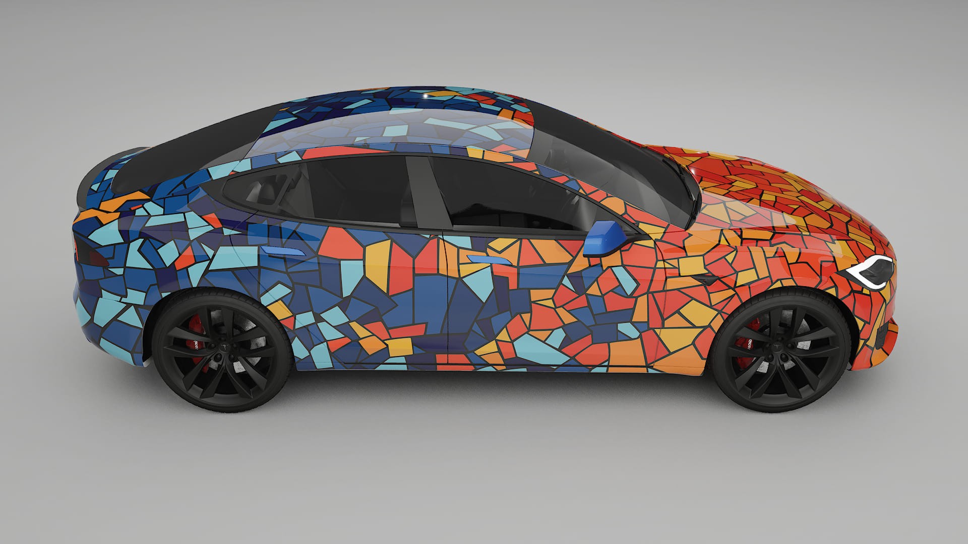 Tesla Model-S Refresh BARCELONA Designed Wrap PPF Kit – Printable Polyurethane Film