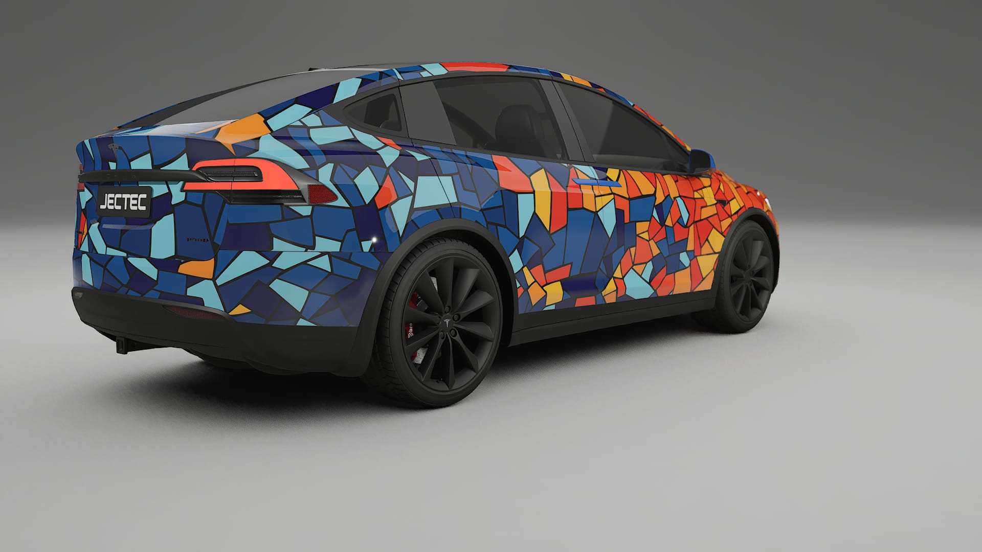 Tesla Model X BARCELONA – Design-Wrap PPF-Kit aus bedruckbarer Polyurethanfolie