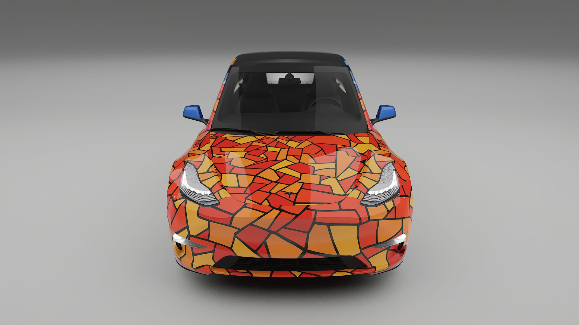 Tesla Model Y BARCELONA – Design-Wrap PPF-Kit aus bedruckbarer Polyurethanfolie