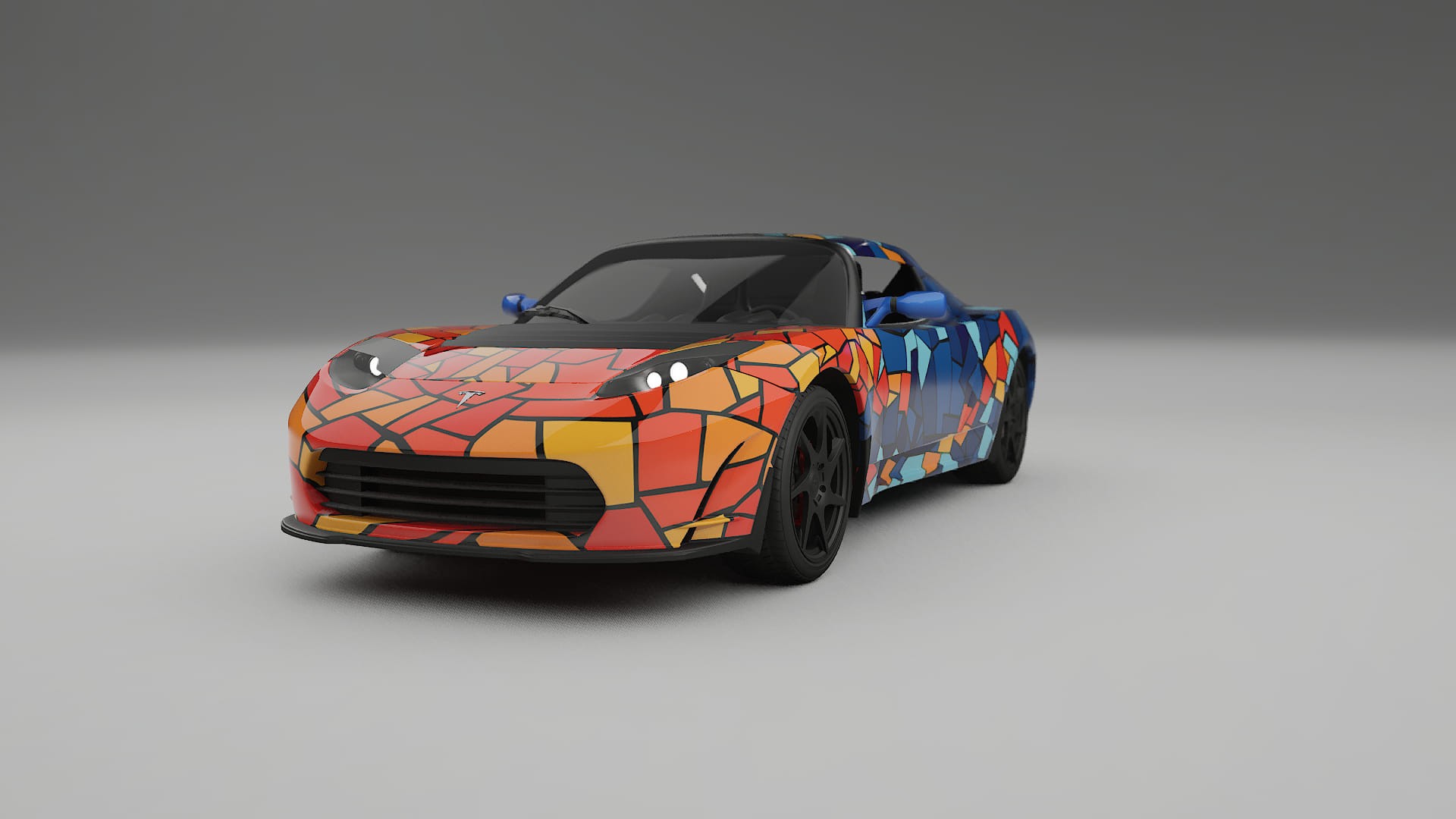 Tesla Roadster 2.5 BARCELONA – Design-Wrap PPF-Kit aus bedruckbarer Polyurethanfolie