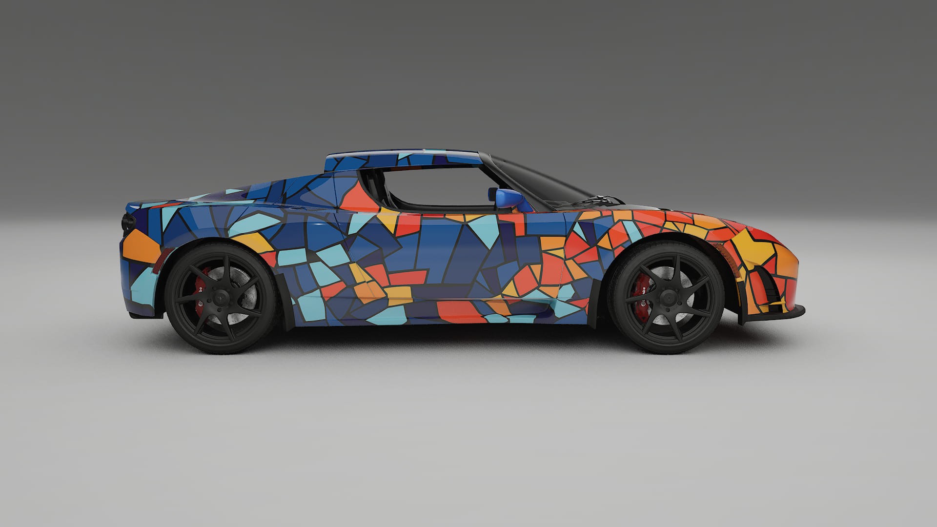 Tesla Roadster 2.5 BARCELONA – Design-Wrap PPF-Kit aus bedruckbarer Polyurethanfolie