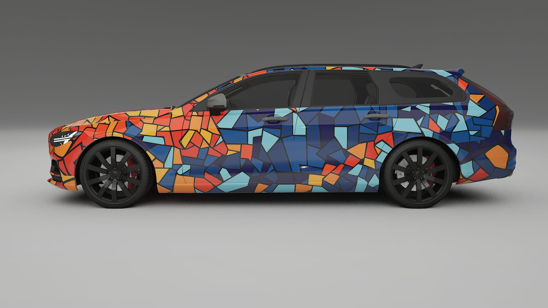 Volvo V90 P5 BARCELONA – Design-Wrap PPF-Kit aus bedruckbarer Polyurethanfolie