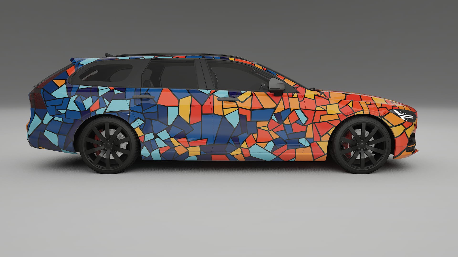 Volvo V90 P5 BARCELONA – Design-Wrap PPF-Kit aus bedruckbarer Polyurethanfolie