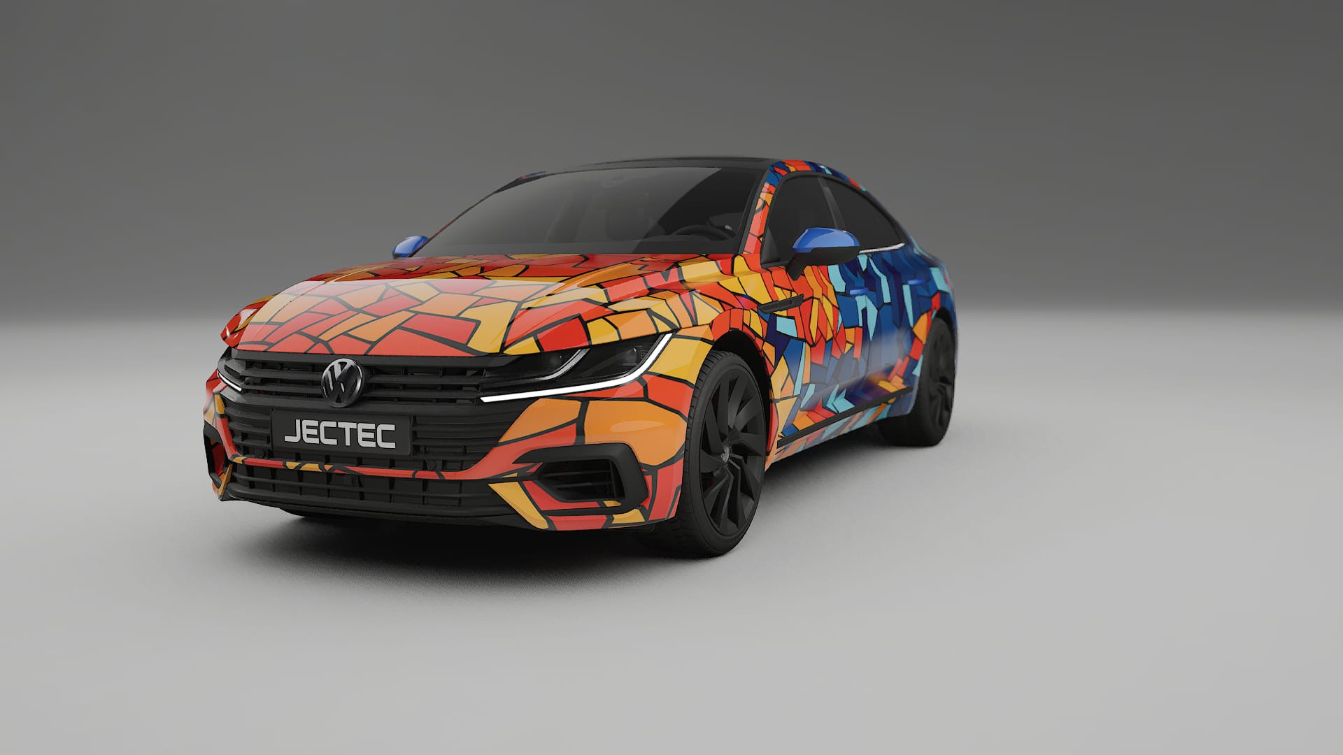 VW Arteon R 3H prefacelift pre-LCI BARCELONA – Design-Wrap PPF-Kit aus bedruckbarer Polyurethanfolie