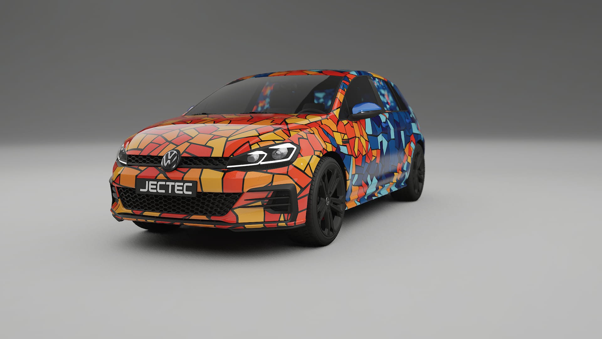 VW Golf Mk7 BARCELONA – Design-Wrap PPF-Kit aus bedruckbarer Polyurethanfolie