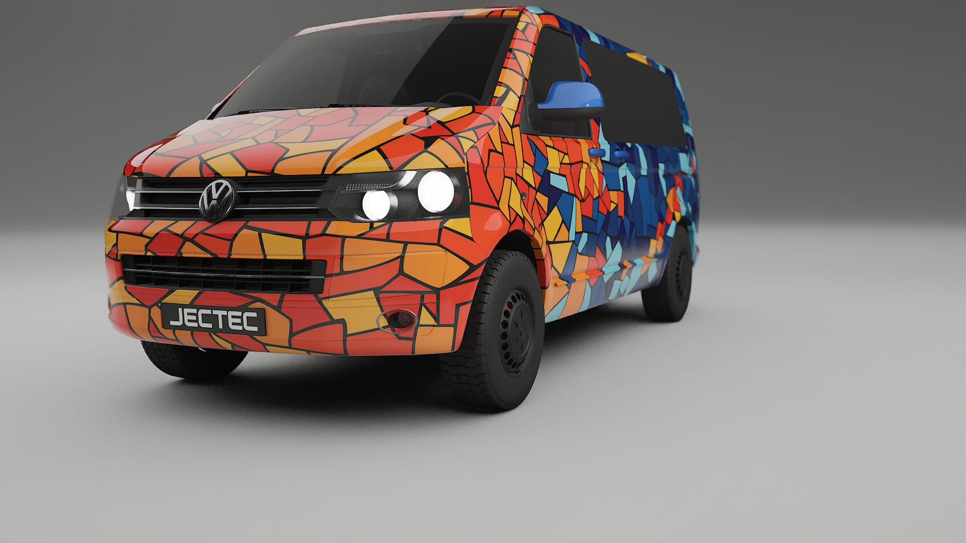 VW Transporter T5 Caravelle BARCELONA – Design-Wrap PPF-Kit aus bedruckbarer Polyurethanfolie