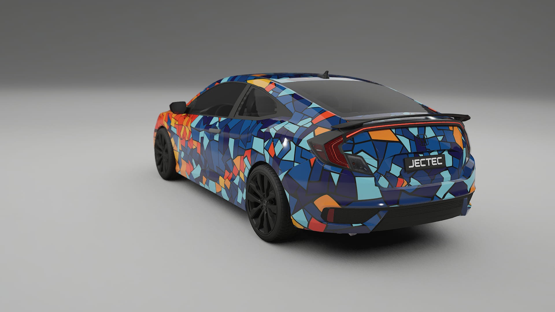 Honda Civic coupe prefacelift pre-LCI BARCELONA – Design-Wrap PPF-Kit aus bedruckbarer Polyurethanfolie