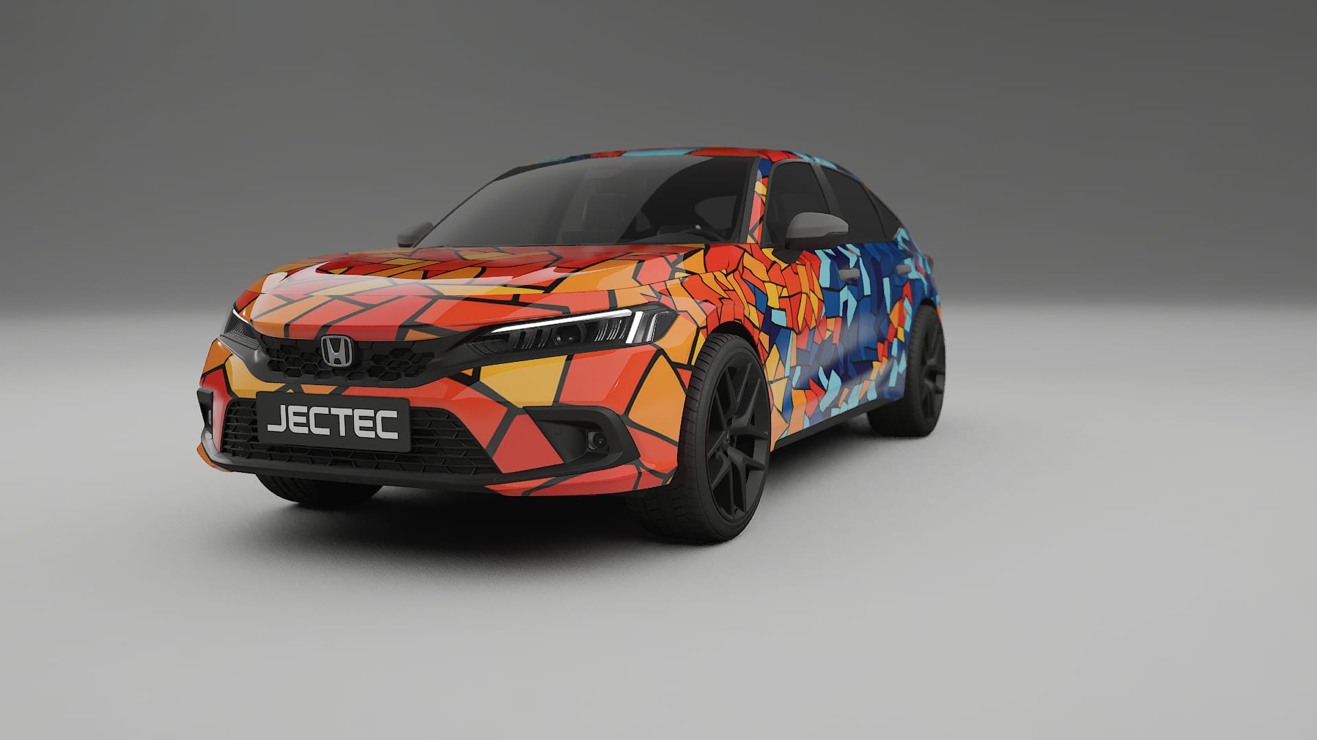 Honda Civic hatchback BARCELONA – Design-Wrap PPF-Kit aus bedruckbarer Polyurethanfolie