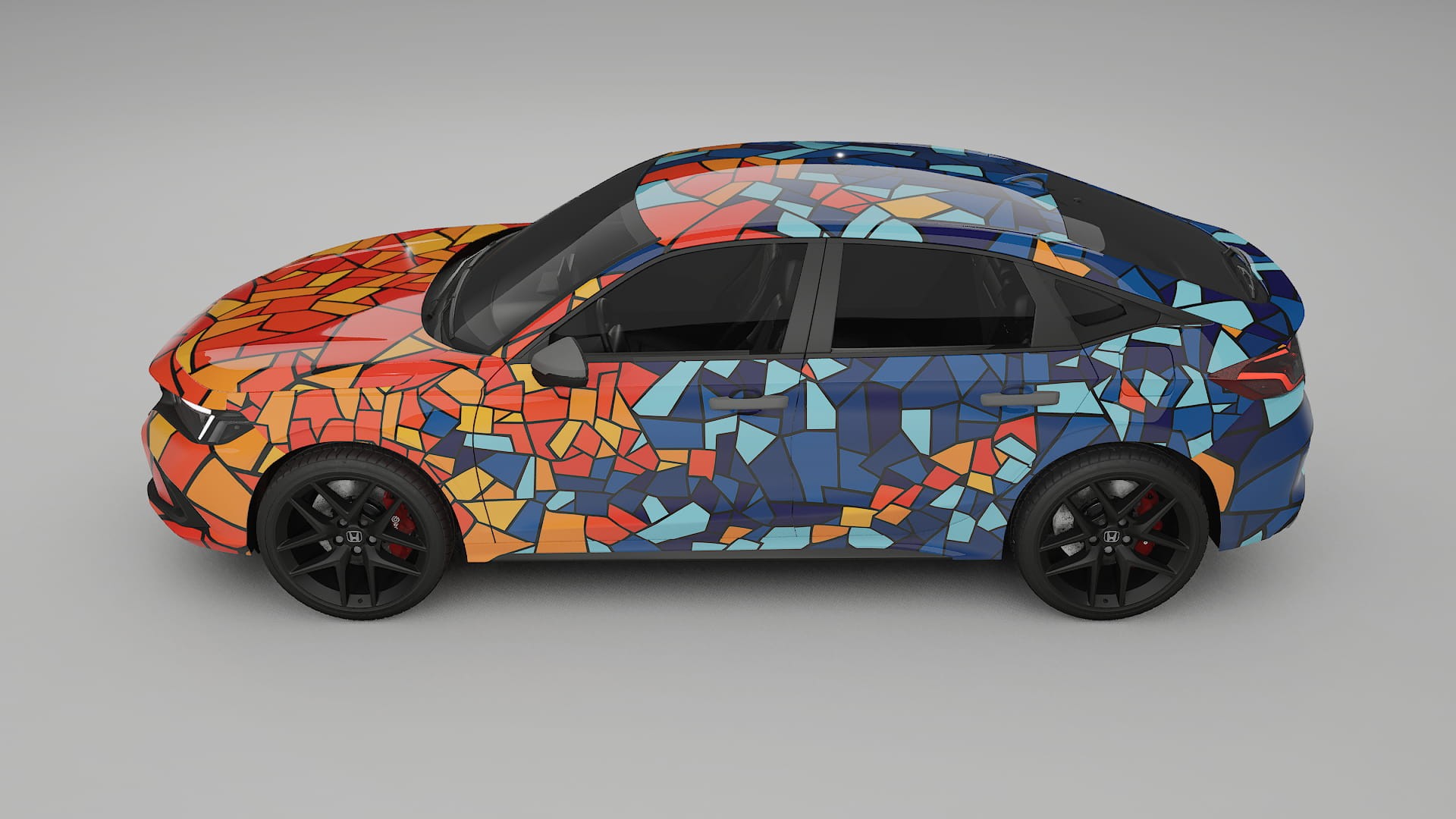 Honda Civic hatchback BARCELONA Designed Wrap PPF Kit – Printable Polyurethane Film