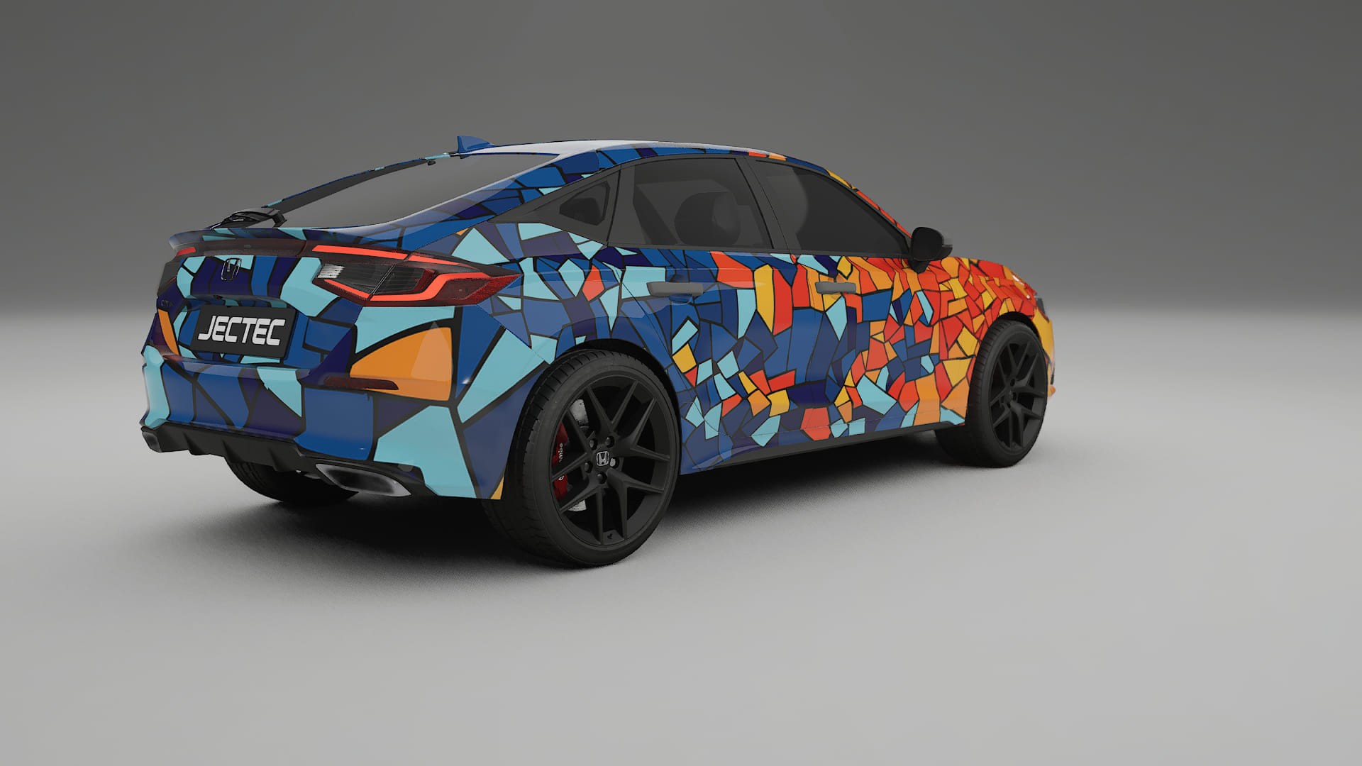 Honda Civic hatchback BARCELONA – Design-Wrap PPF-Kit aus bedruckbarer Polyurethanfolie