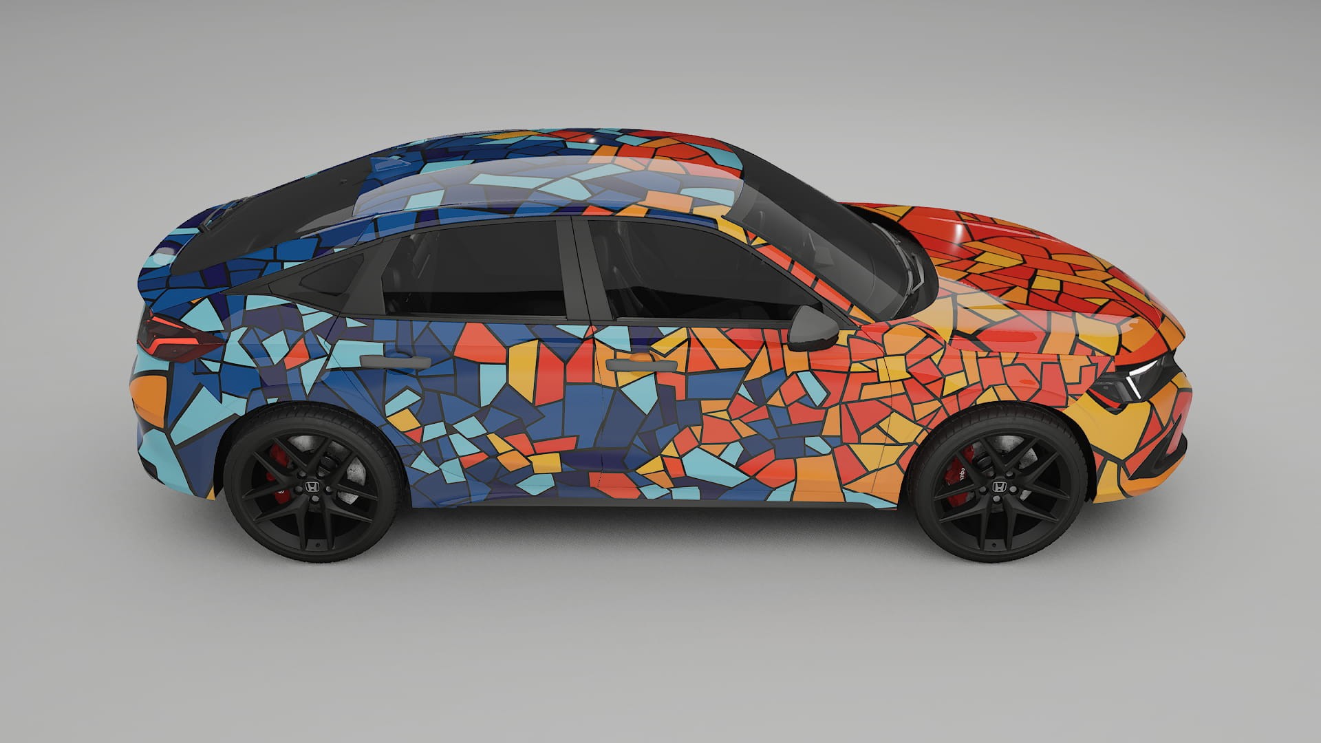 Honda Civic hatchback BARCELONA – Design-Wrap PPF-Kit aus bedruckbarer Polyurethanfolie