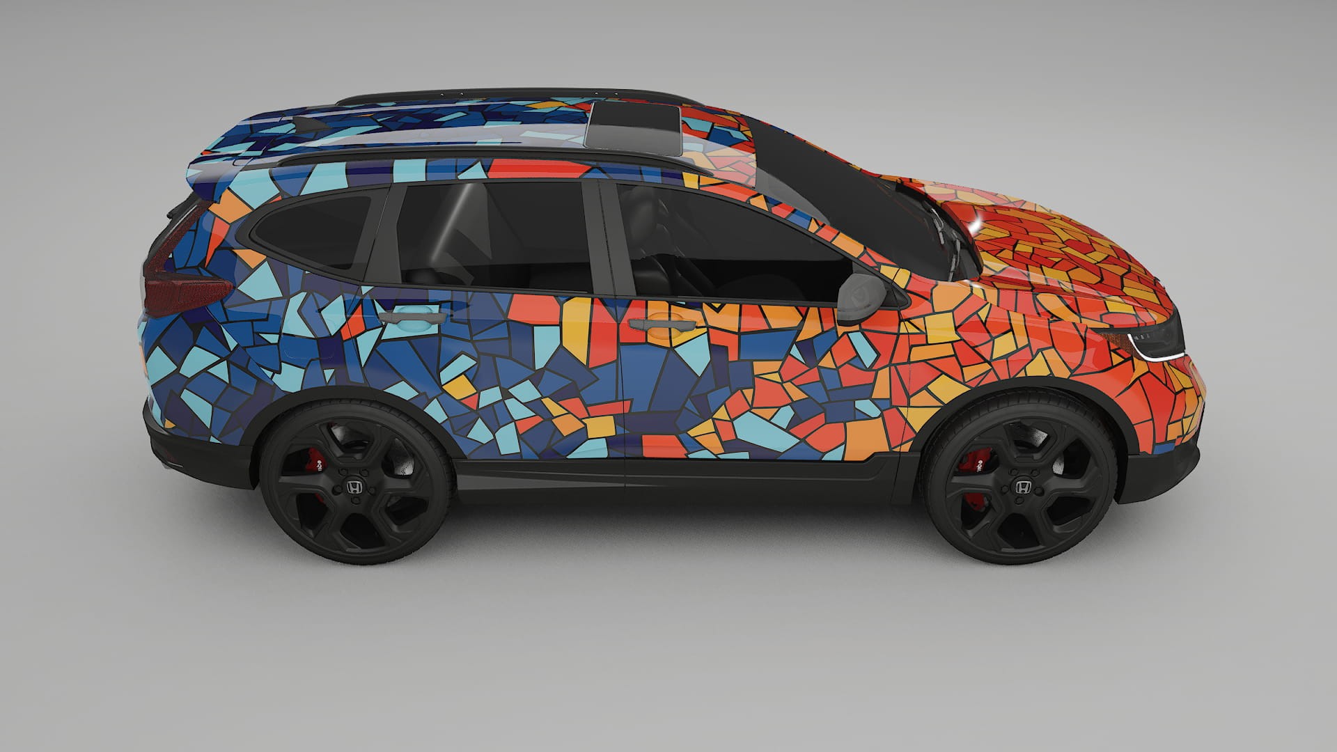 Honda CRV Touring prefacelift pre-LCI BARCELONA Designed Wrap PPF Kit – Printable Polyurethane Film