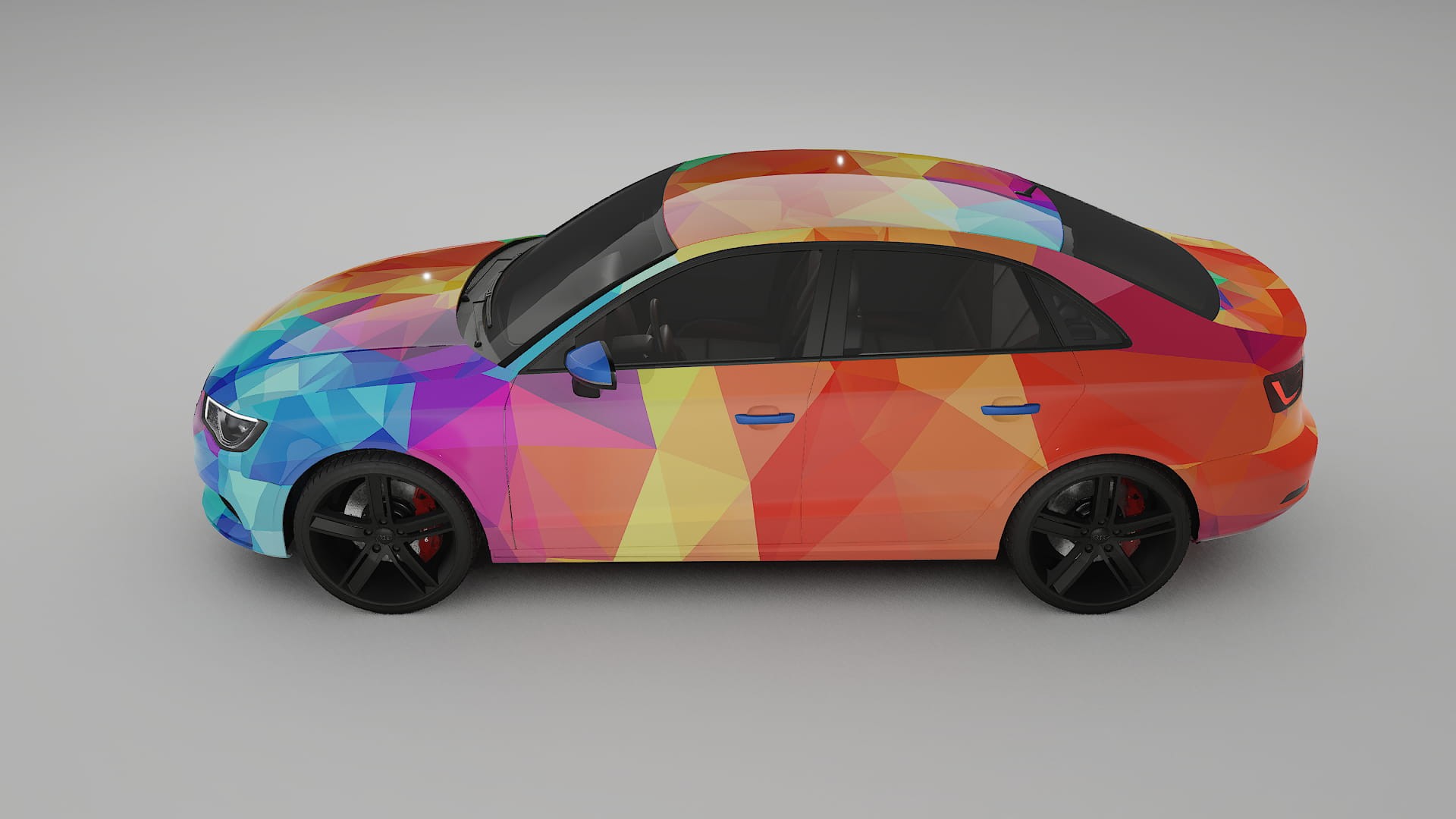 Audi A3 8V sedan prefacelift pre-LCI VECTOR VIBE – Design-Wrap PPF-Kit aus bedruckbarer Polyurethanfolie