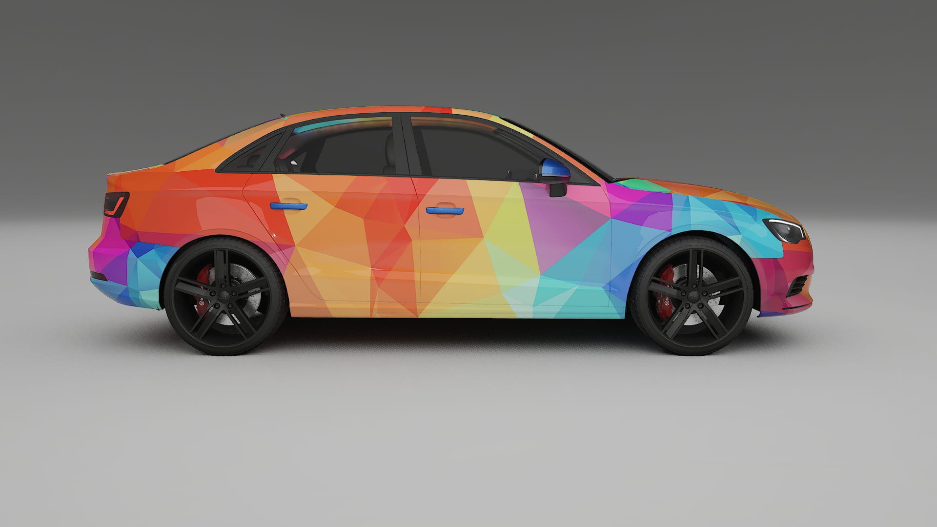 Audi A3 8V sedan prefacelift pre-LCI VECTOR VIBE – Design-Wrap PPF-Kit aus bedruckbarer Polyurethanfolie
