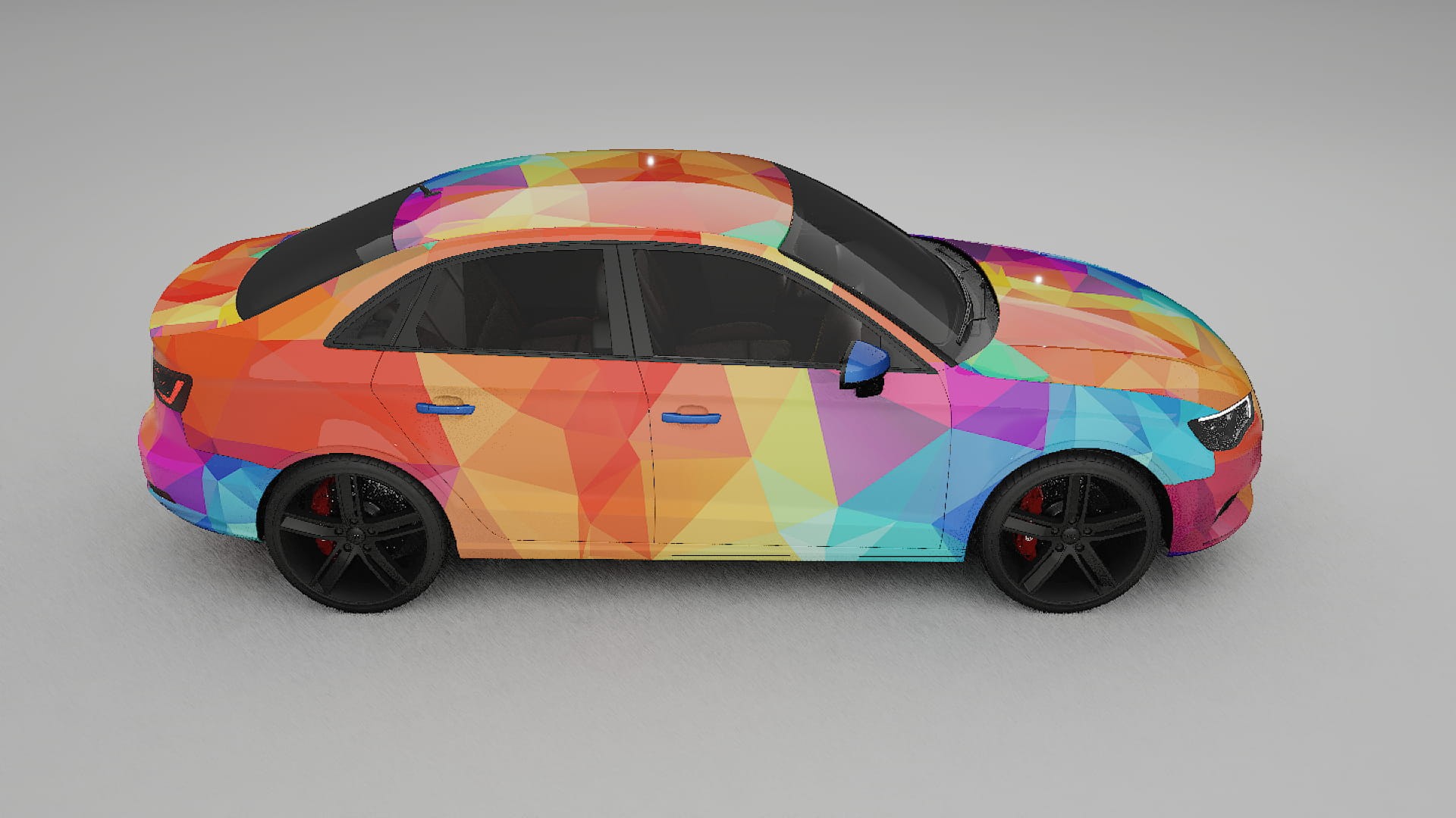 Audi A3 8V sedan prefacelift pre-LCI VECTOR VIBE – Design-Wrap PPF-Kit aus bedruckbarer Polyurethanfolie