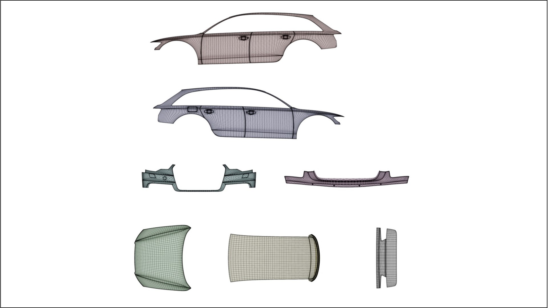 Audi A6 Allroad C7 prefacelift pre-LCI VECTOR WIBE Designed Wrap PPF Kit – Printable Polyurethane Film 2