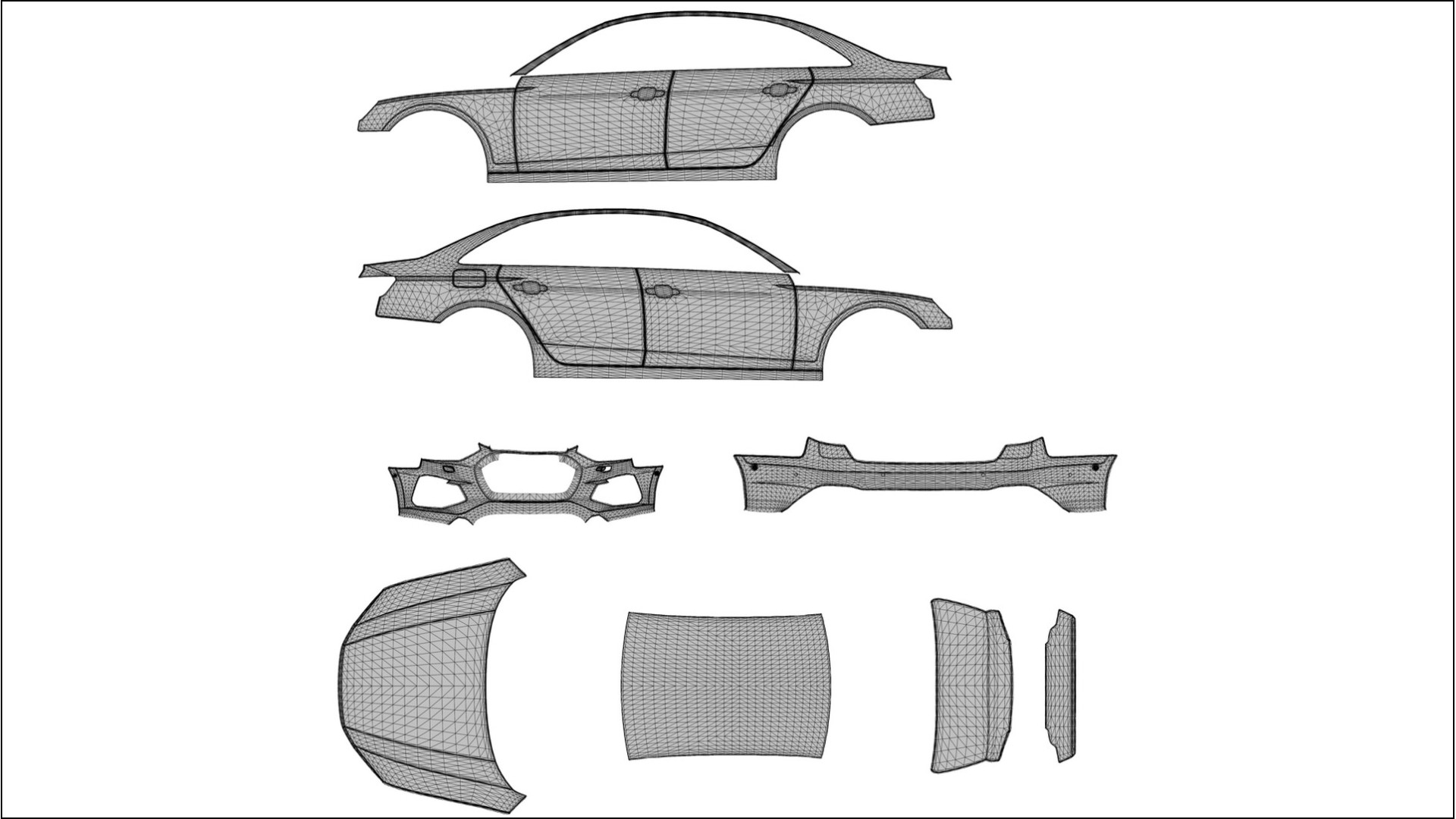 Audi S4 Sedan B9 facelift LCI VECTOR VIBE – Design-Wrap PPF-Kit aus bedruckbarer Polyurethanfolie 2