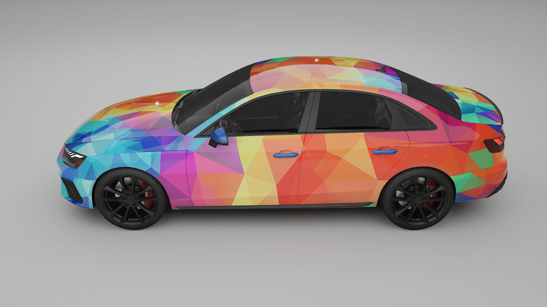 Audi S4 Sedan B9 facelift LCI VECTOR VIBE Designed Wrap PPF Kit – Printable Polyurethane Film