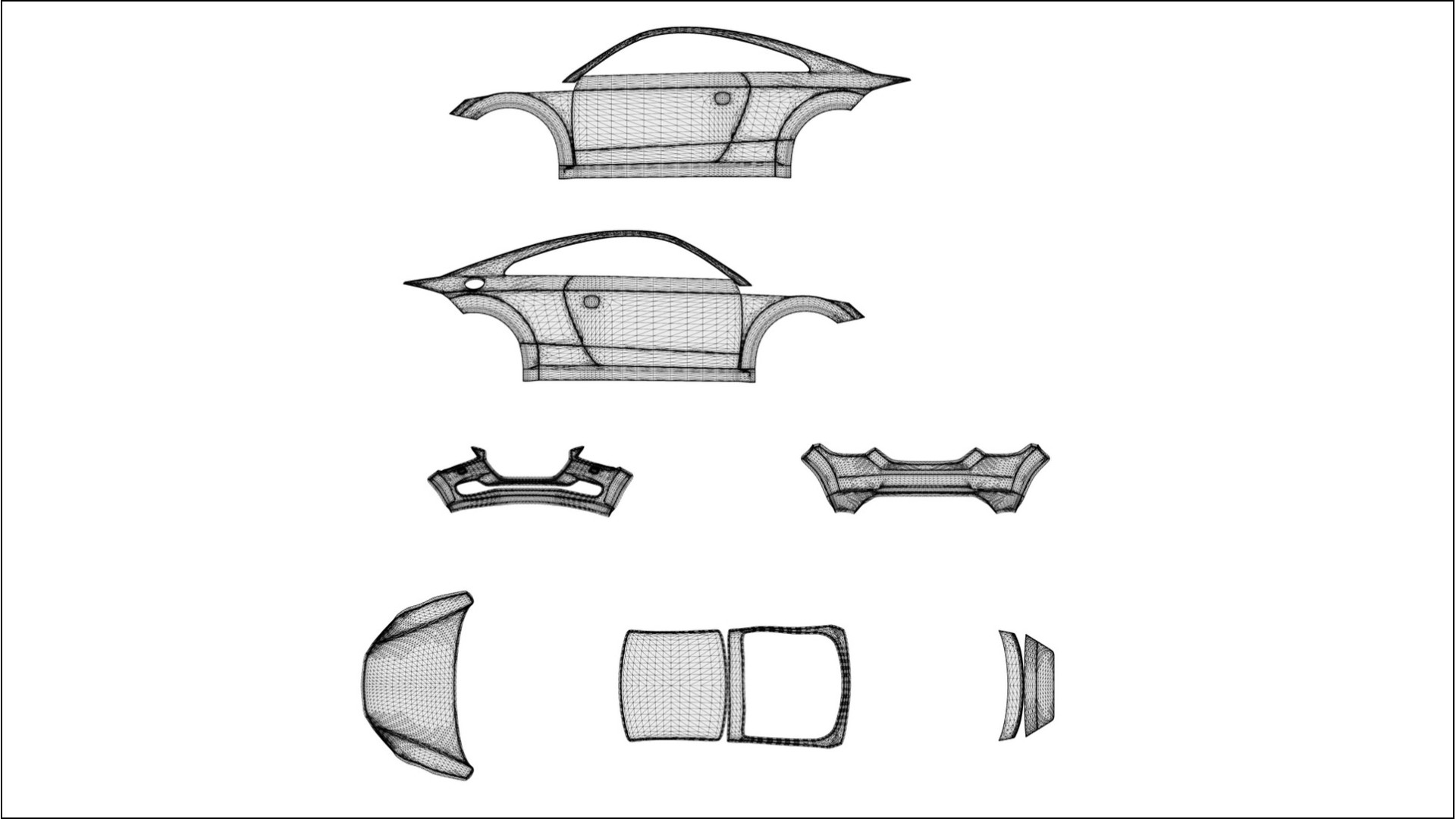 Audi TT Coupe 8S prefacelift pre-LCI VECTOR VIBE Designed Wrap PPF Kit – Printable Polyurethane Film 2