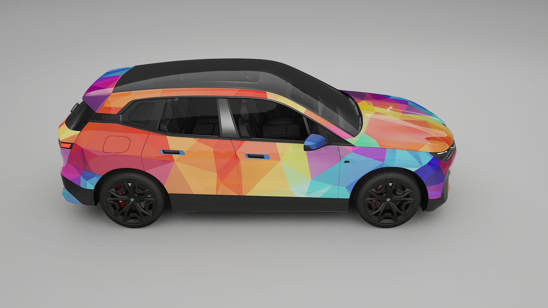 BMW iX M60 VECTOR VIBE – Design-Wrap PPF-Kit aus bedruckbarer Polyurethanfolie