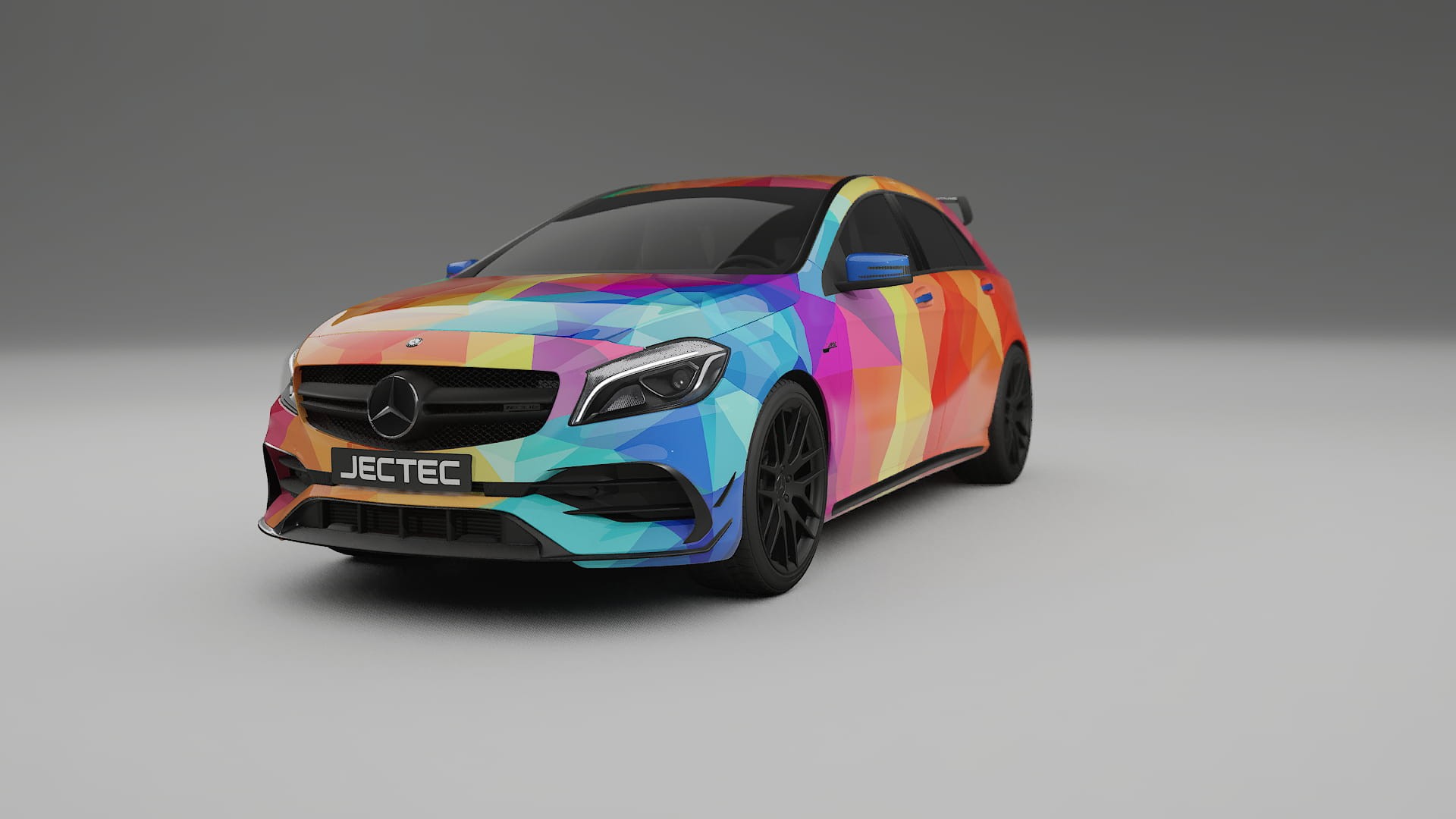 Mercedes A45 AMG W176 VECTOR VIBE – Design-Wrap PPF-Kit aus bedruckbarer Polyurethanfolie