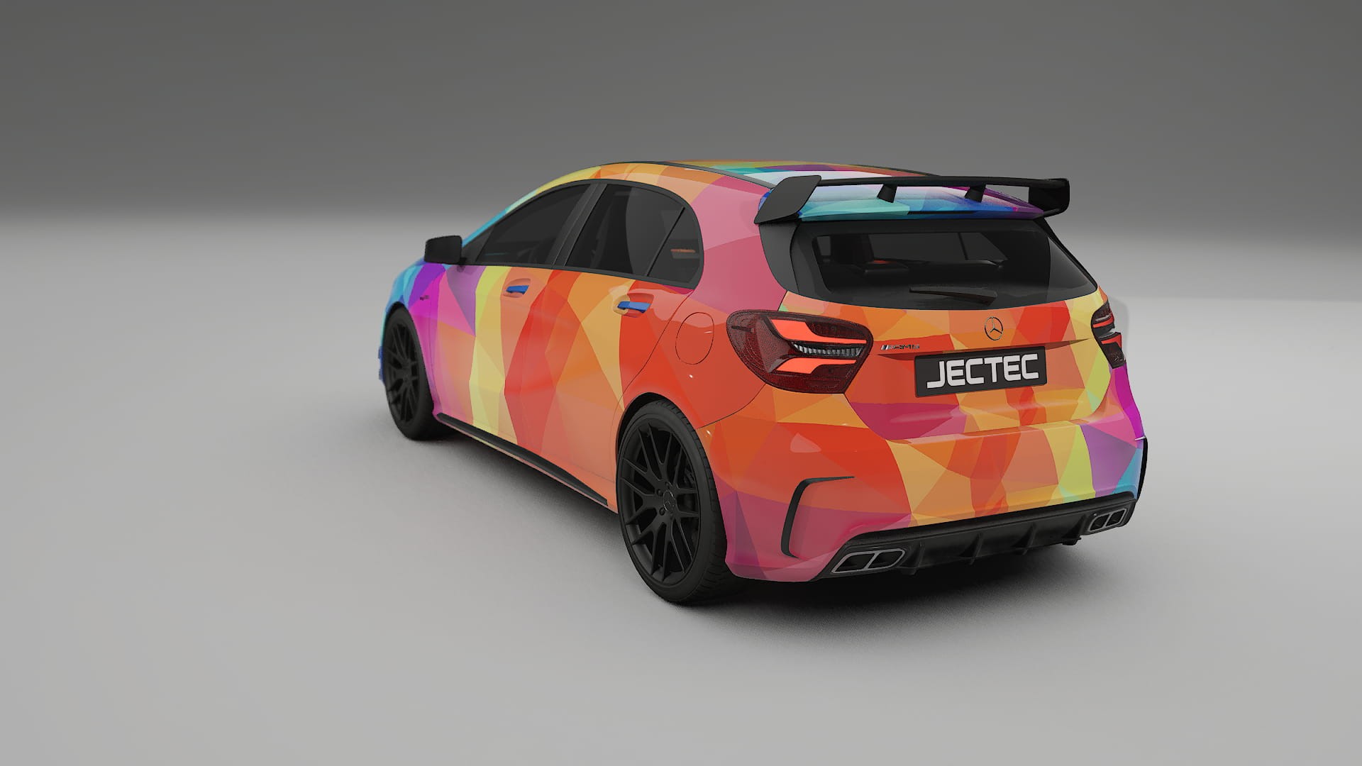 Mercedes A45 AMG W176 VECTOR VIBE – Design-Wrap PPF-Kit aus bedruckbarer Polyurethanfolie