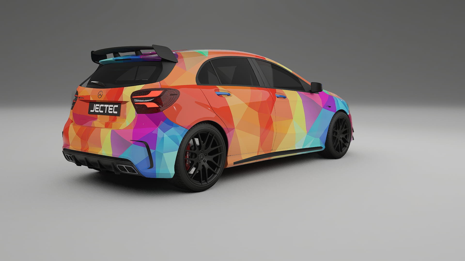 Mercedes A45 AMG W176 VECTOR VIBE – Design-Wrap PPF-Kit aus bedruckbarer Polyurethanfolie