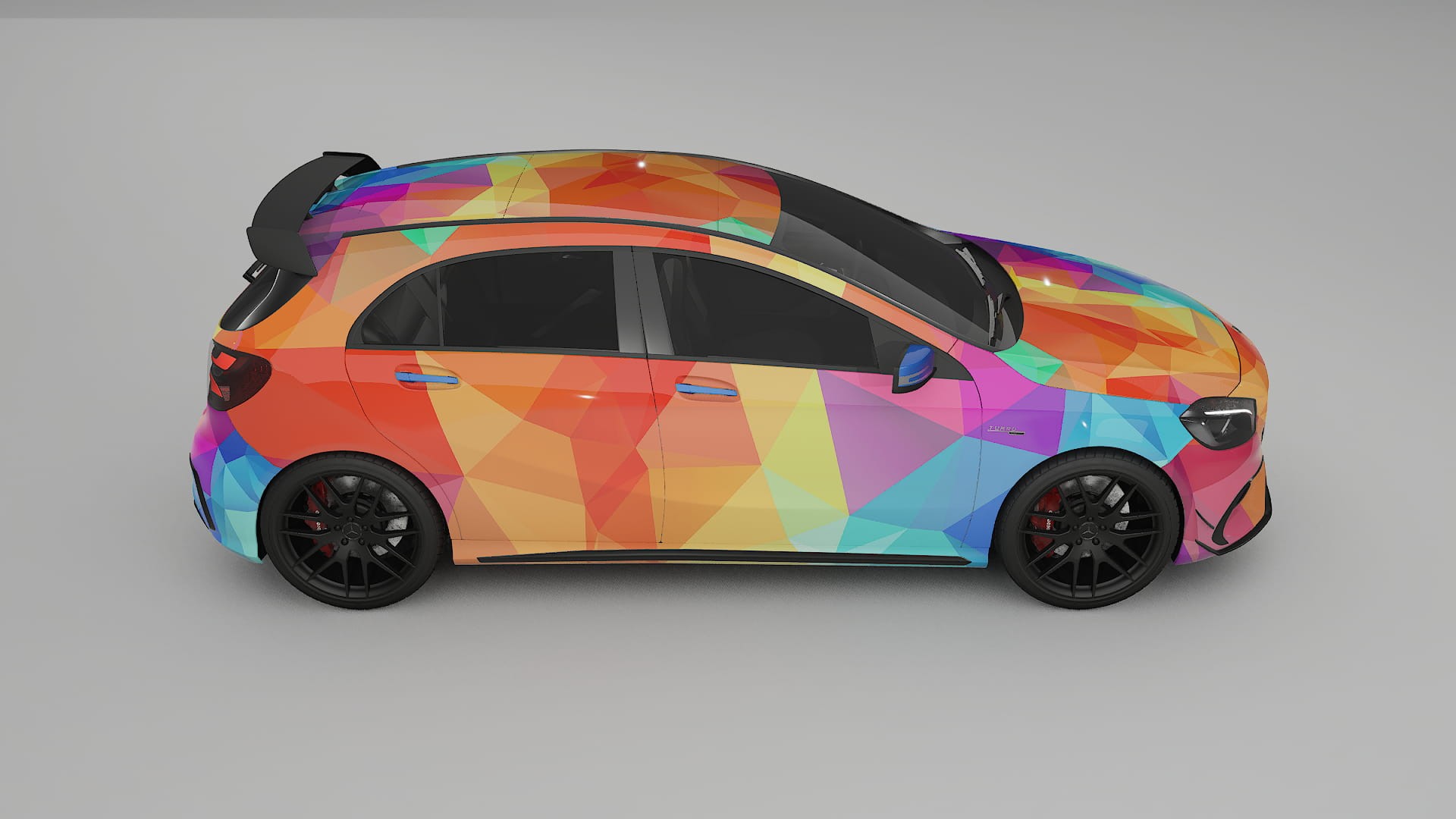 Mercedes A45 AMG W176 VECTOR VIBE – Design-Wrap PPF-Kit aus bedruckbarer Polyurethanfolie
