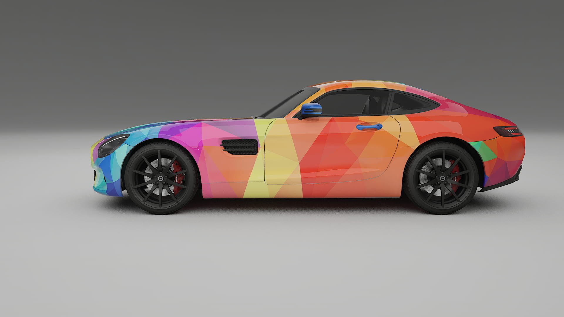 Mercedes AMG GT C190 Coupe VECTOR VIBE – Design-Wrap PPF-Kit aus bedruckbarer Polyurethanfolie