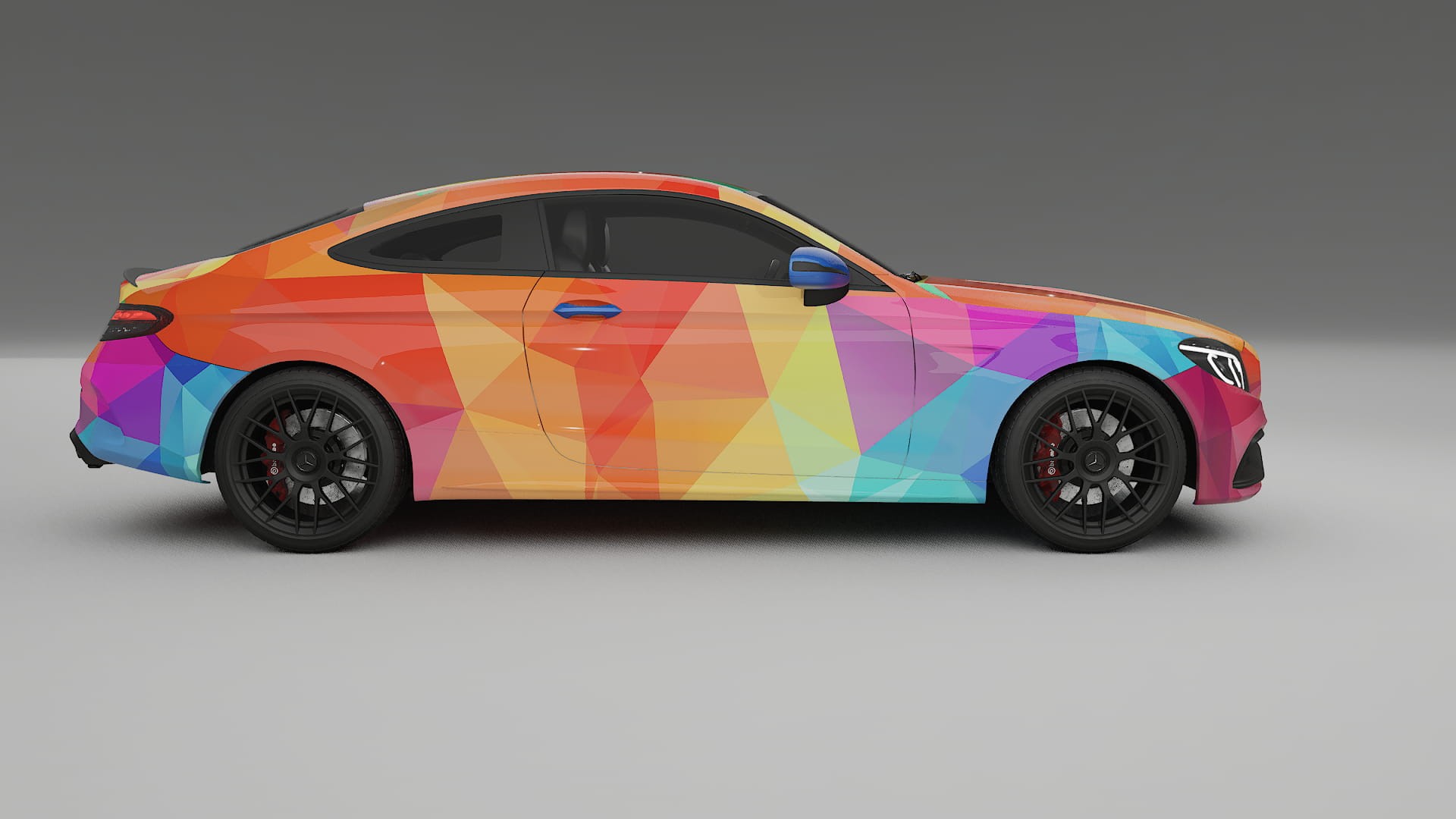 Mercedes C63 AMG W205 Coupe VECTOR VIBE Designed Wrap PPF Kit – Printable Polyurethane Film