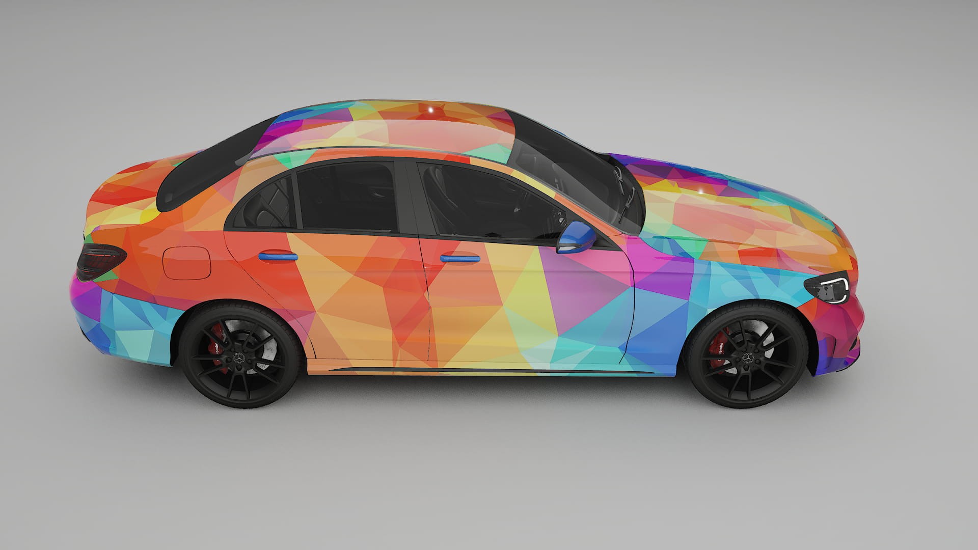 Mercedes C-class W205 AMG sedan VECTOR VIBE Designed Wrap PPF Kit – Printable Polyurethane Film