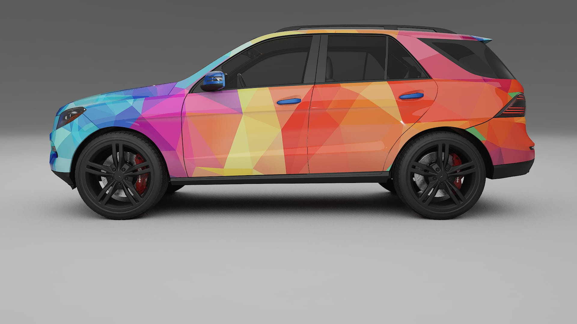 Mercedes M-class W166 VECTOR VIBE – Design-Wrap PPF-Kit aus bedruckbarer Polyurethanfolie