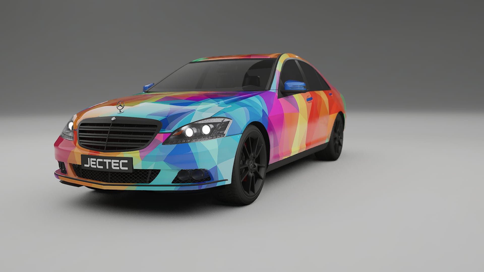 Mercedes S-class W221 facelift LCI VECTOR VIBE – Design-Wrap PPF-Kit aus bedruckbarer Polyurethanfolie