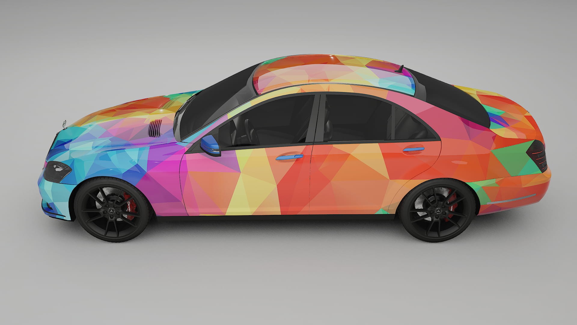 Mercedes S-class W221 facelift LCI VECTOR VIBE – Design-Wrap PPF-Kit aus bedruckbarer Polyurethanfolie