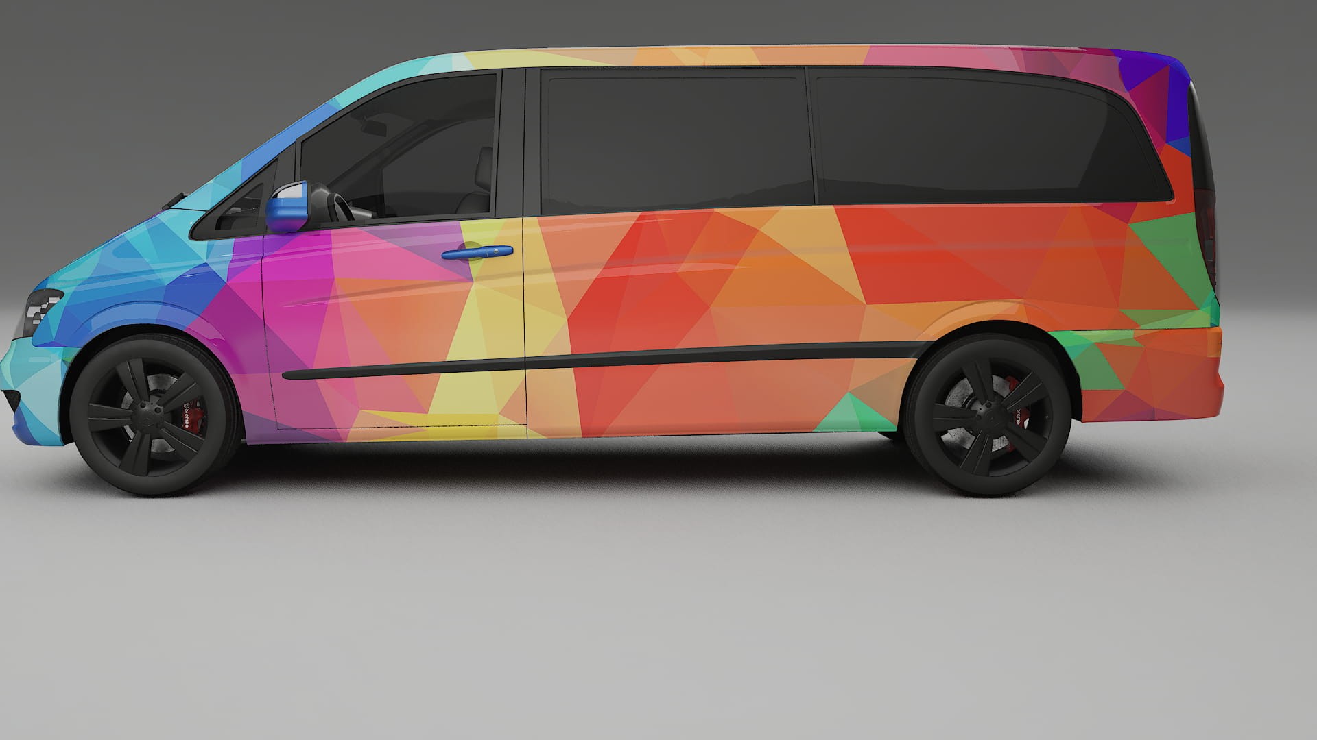 Mercedes Viano Extralong W439 Facelift LCI VECTOR VIBE Designed Wrap PPF Kit – Printable Polyurethane Film