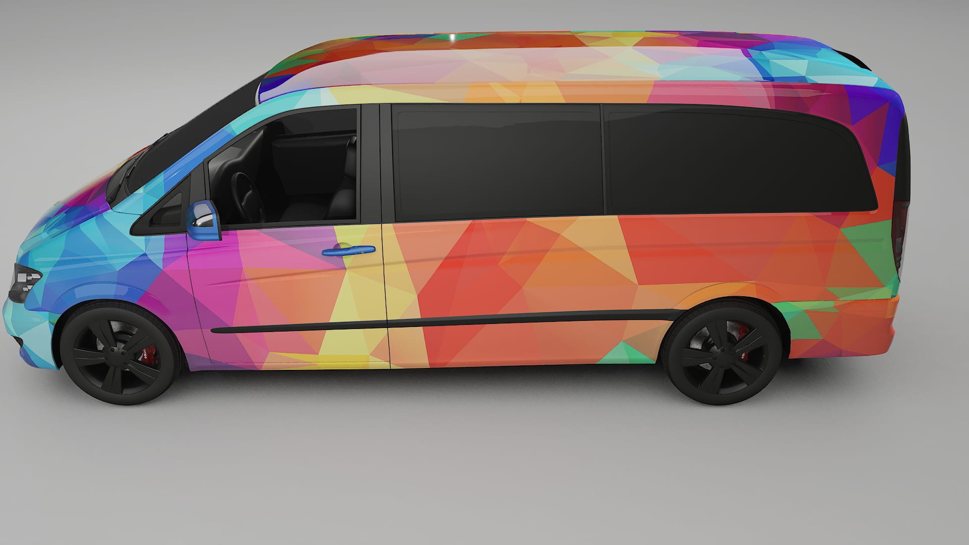 Mercedes Viano Extralong W439 Facelift LCI VECTOR VIBE – Design-Wrap PPF-Kit aus bedruckbarer Polyurethanfolie