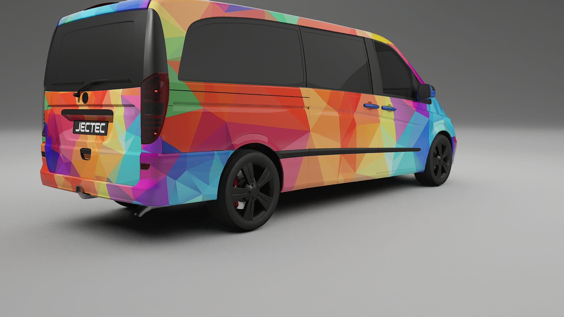 Mercedes Viano Extralong W439 Facelift LCI VECTOR VIBE Designed Wrap PPF Kit – Printable Polyurethane Film