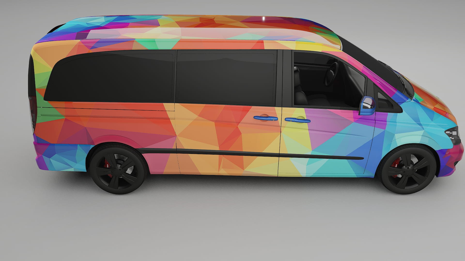 Mercedes Viano Extralong W439 Facelift LCI VECTOR VIBE – Design-Wrap PPF-Kit aus bedruckbarer Polyurethanfolie