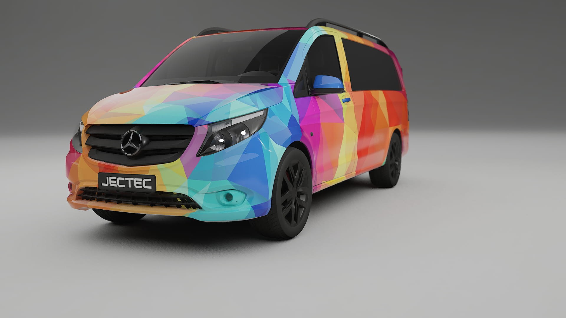 Mercedes Vito Short W447 prefacelift pre-LCI VECTOR VIBE Designed Wrap PPF Kit – Printable Polyurethane Film