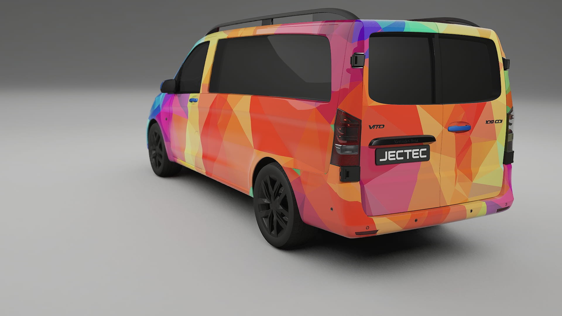 Mercedes Vito Short W447 prefacelift pre-LCI VECTOR VIBE Designed Wrap PPF Kit – Printable Polyurethane Film