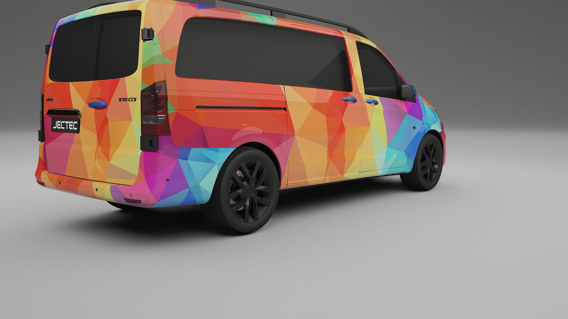 Mercedes Vito Short W447 prefacelift pre-LCI VECTOR WIBE Designed Wrap PPF Kit – Printable Polyurethane Film