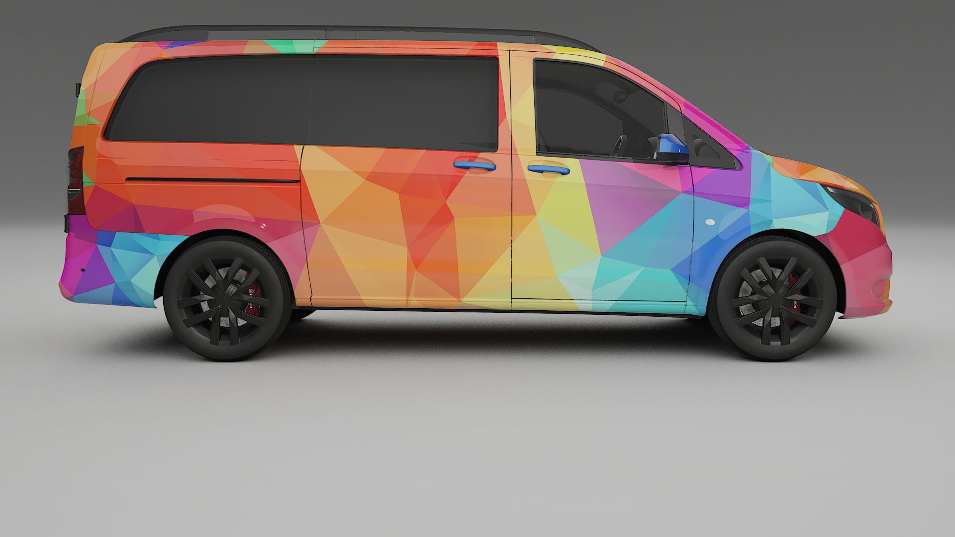 Mercedes Vito Short W447 prefacelift pre-LCI VECTOR VIBE – Design-Wrap PPF-Kit aus bedruckbarer Polyurethanfolie