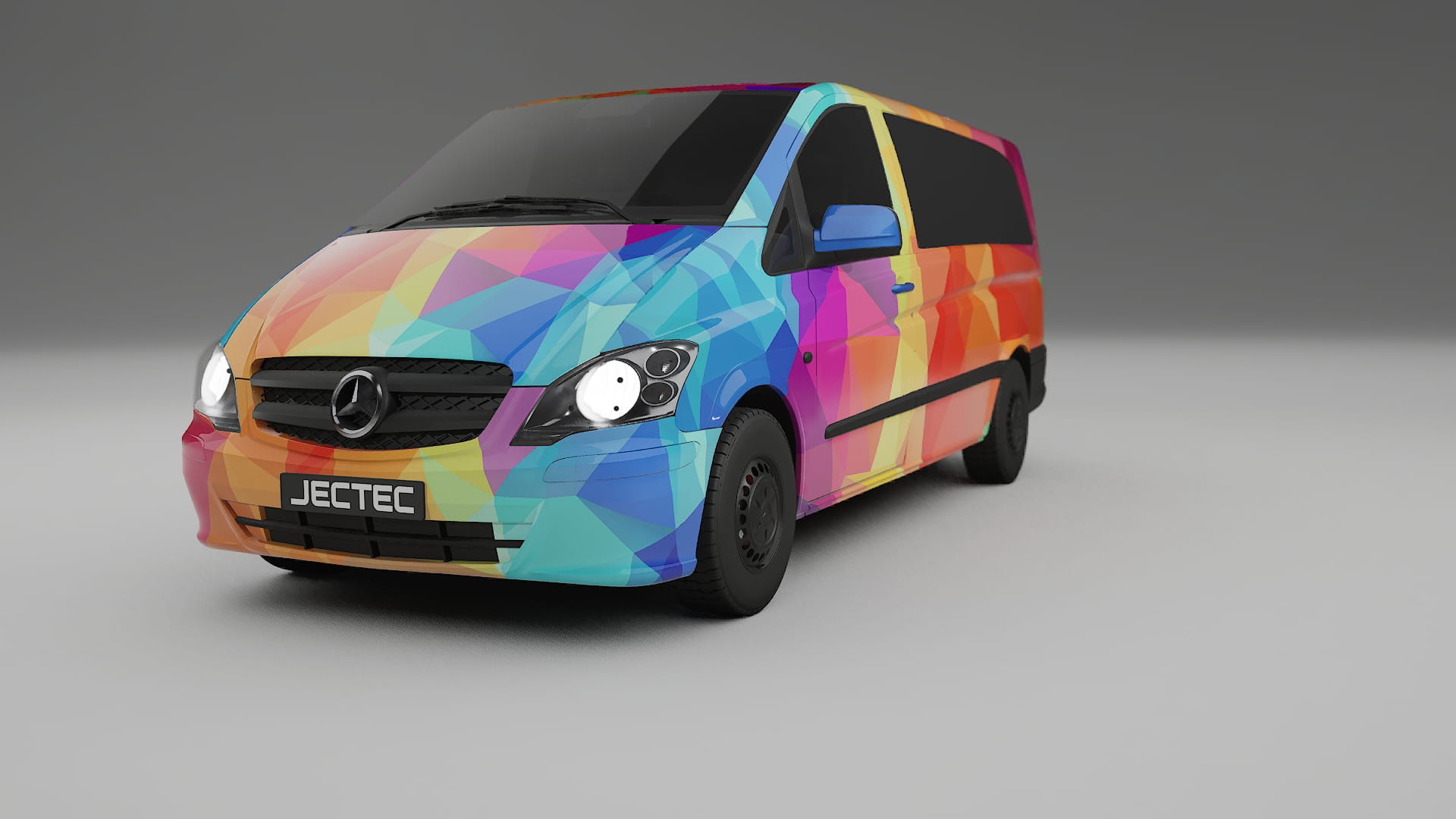 Mercedes Vito Short W639 facelift LCI VECTOR WIBE Designed Wrap PPF Kit – Printable Polyurethane Film